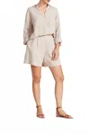 Trovata Everett Linen Short In Flax In White