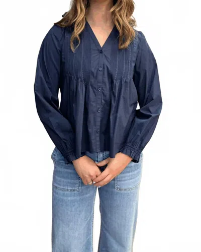 Trovata Francine Blouse In Navy In Blue