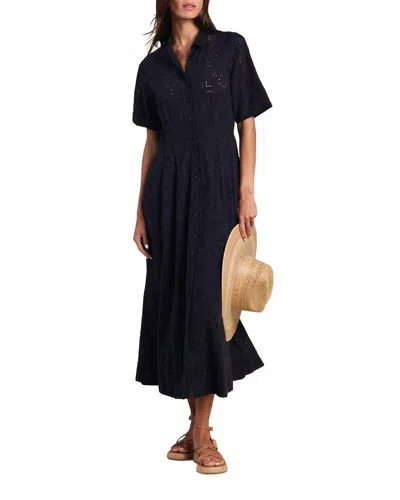 Trovata Handker Eyelet Aster Dress In Black