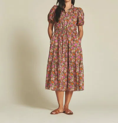 Trovata Hildie Dress In Amaro Stems In Multi