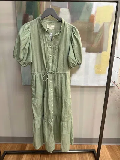 Trovata Hildie Dress In Green Houndstooth