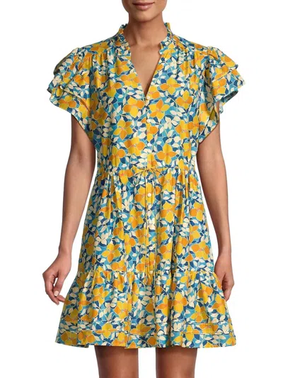 Trovata Iris Dress In Sunfade Garland In Multi