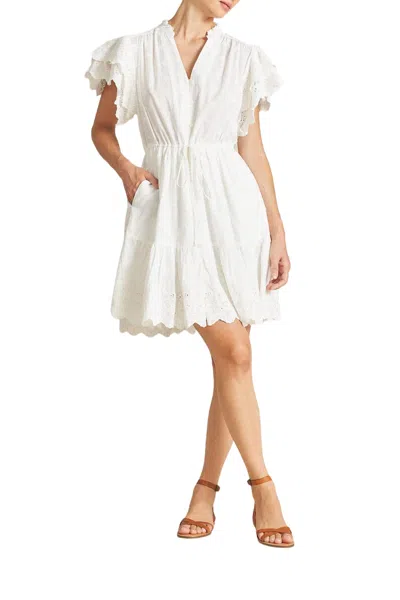 Trovata Iris Ruffle Dress In Broderie Anglaise In Multi