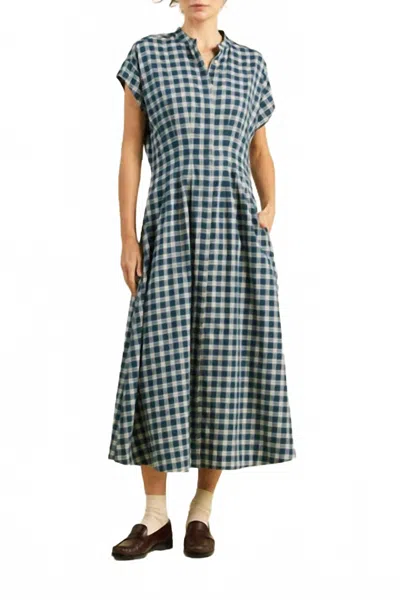 Trovata James Midi Dress In Blue In Multi