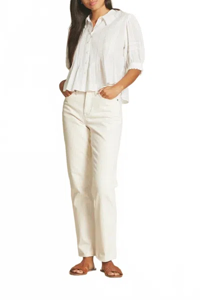 Trovata Jess Short Sleeve Top In Summer Eyelet In White