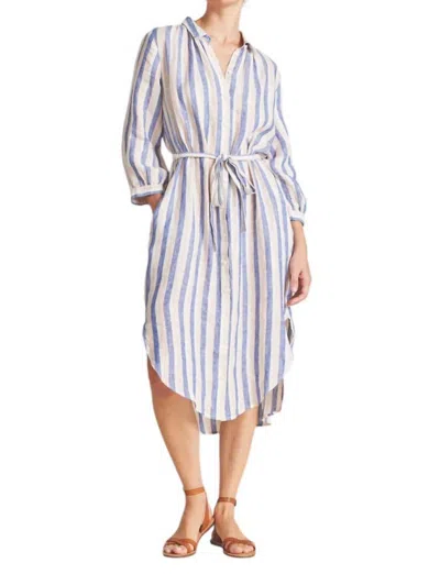 Trovata Joni Striped Midi Dress In Azul Stripe In Multi