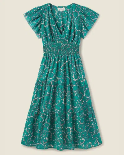 Trovata Kendal Dress In Teal Thicket In Blue