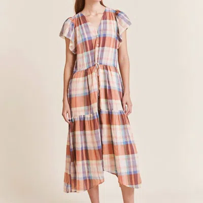 Trovata Kristi Dress In Market Plaid In Pink