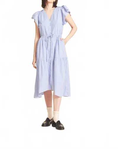Trovata Kristi Midi Dress In Blue/white Stripes
