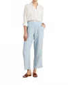 Trovata Leigh Pull-on Pant In Sky Linen In Blue