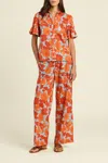 Trovata Lena Blouse In Shoreline Poppy In Red