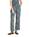 Trovata Leona Pants In Teal Plume In Green