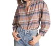 TROVATA LILY BLOUSE IN ECLIPSE PLAID