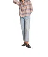 Trovata Lily Blouse In Eclipse Plaid In Multi