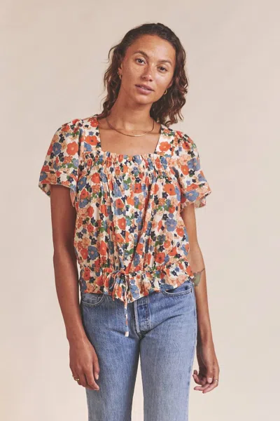 Trovata Lorita Blouse In Marina Floral In Multi