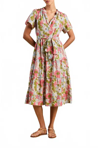 Trovata Luana Pull-over Dress In Tarsila Bloom In Brown