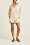 Trovata Lucille Pull On Short In Paradis Stripe In Neutral
