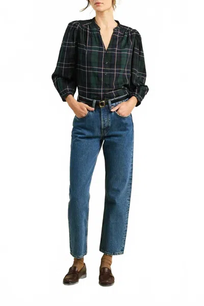 Trovata Maisey Blouse In Windsor Plaid In Multi