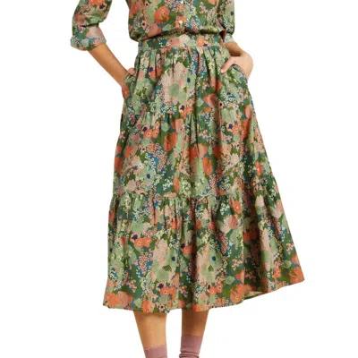 Trovata Makena Midi Skirt In Tranquil Mist In Green