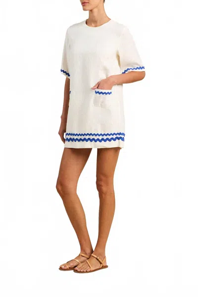 Trovata Manu Mini Dress In Ivory In White