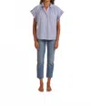 Trovata Marianne B Shirt In Blue/white Stripe In Blue