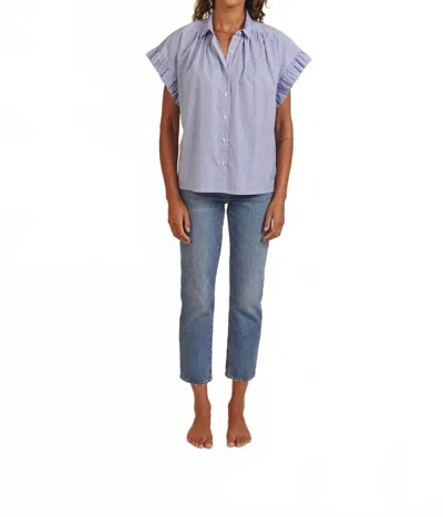 Trovata Marianne B Shirt In Blue/white Stripe