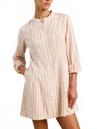 Trovata Marina Mini Dress In Porto Stripe In Pink
