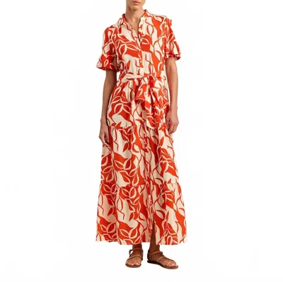 Trovata Martine Maxi Dress In Red Amaranta In Multi