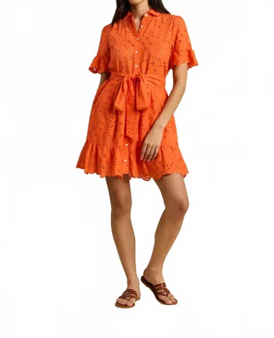 Trovata Martinique Minidress In Vermillion In Orange