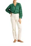 Trovata Mena Blouse In Emerald Eyelet In Green