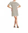 Trovata Mer Knit Dress In Stripe In Neutral