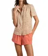 Trovata Rhea Stripe Short In Terracotta Stripe In Brown
