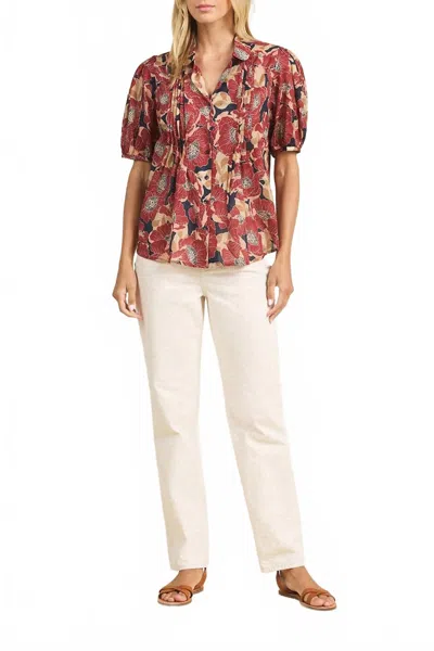Trovata Nadine Blouse In Oleander Rouge In Red