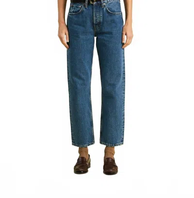 Trovata Noah Button Down Shirt In Black In Blue