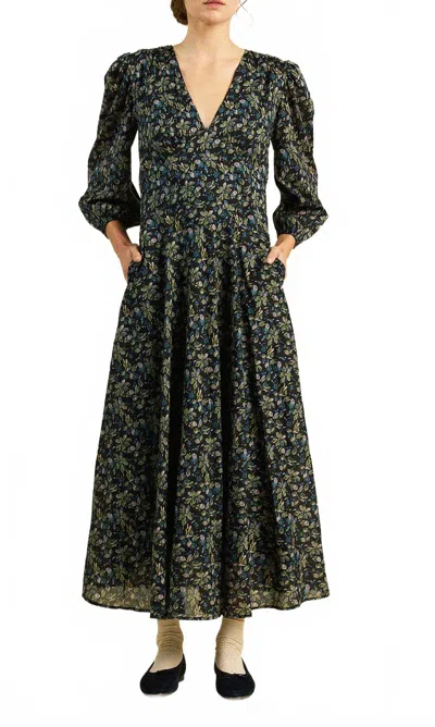 Trovata Orion Dress In Orchard Frost In Green