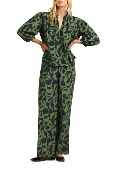 Trovata Orly Blouse In Muted Canopy In Multi