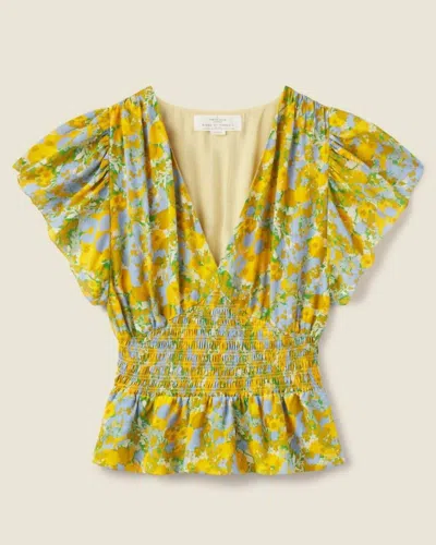 Trovata Paloma Blouse In Golden Briar In Yellow