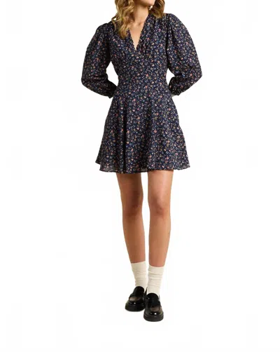 Trovata Paulina Dress In Navy Rosette