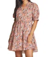 Trovata Phoebe Dress In Vino Daisies In Multi