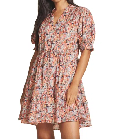 Trovata Phoebe Dress In Vino Daisies In Multi