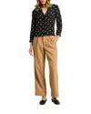 Trovata Polka Dots Yvonne Blouse In Black In Black