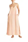 Trovata Reva Maxi Dress In Creamsicle Stripe In Multi