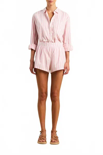 Trovata Rhea Short In Pink Stripe In Multi