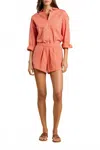 Trovata Rhea Stripe Short In Terracotta Stripe In Multi