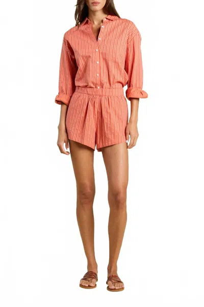 TROVATA RHEA STRIPE SHORT IN TERRACOTTA STRIPE