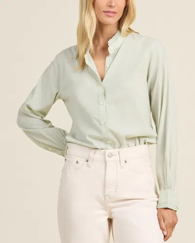 Trovata Rumi Blouse In Verde Micro Stripe In Green