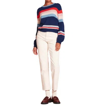 Trovata Ryann Sweater In Multi Stripe In Blue