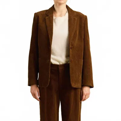 Trovata Skylar Long Sleeve Blazer In Walnut In Brown