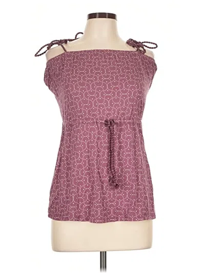 Pre-owned Trovata Sleeveless Blouse In Burgundy