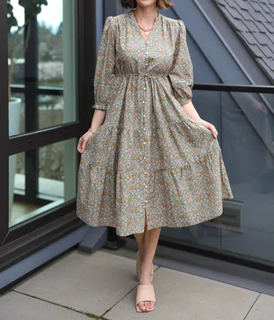 Trovata Sylvie Midi Dress In Petits Fruits In Multi